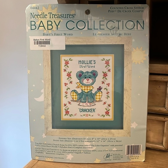 Needle Treasures Baby Collection “Baby’s First Word” Counted Cross Stitch Kit - Picture 1 of 5